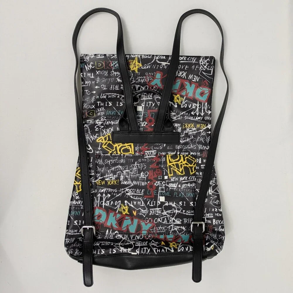 DKNY Tilly Backpack Black Graffiti - NWOT